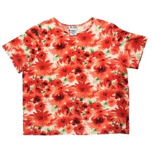 Vintage Blair Shirt Womens Size Medium Short Sleeve Floral Watercolor Boxy 1990s